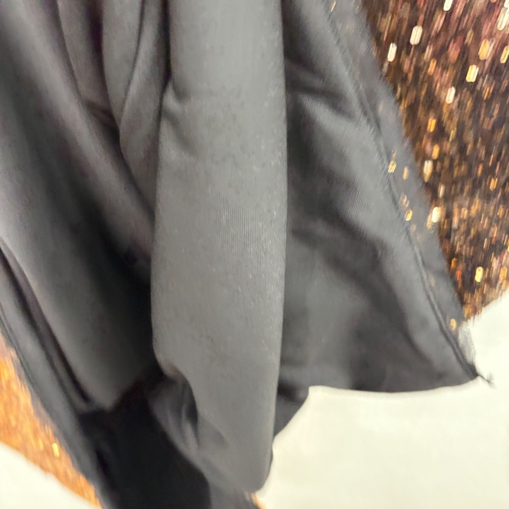 Rachel Rachel‎ Roy Ombre Sequin V-Neck Sheath Dress Black Gold Plus Size 22W - Picture 11 of 12